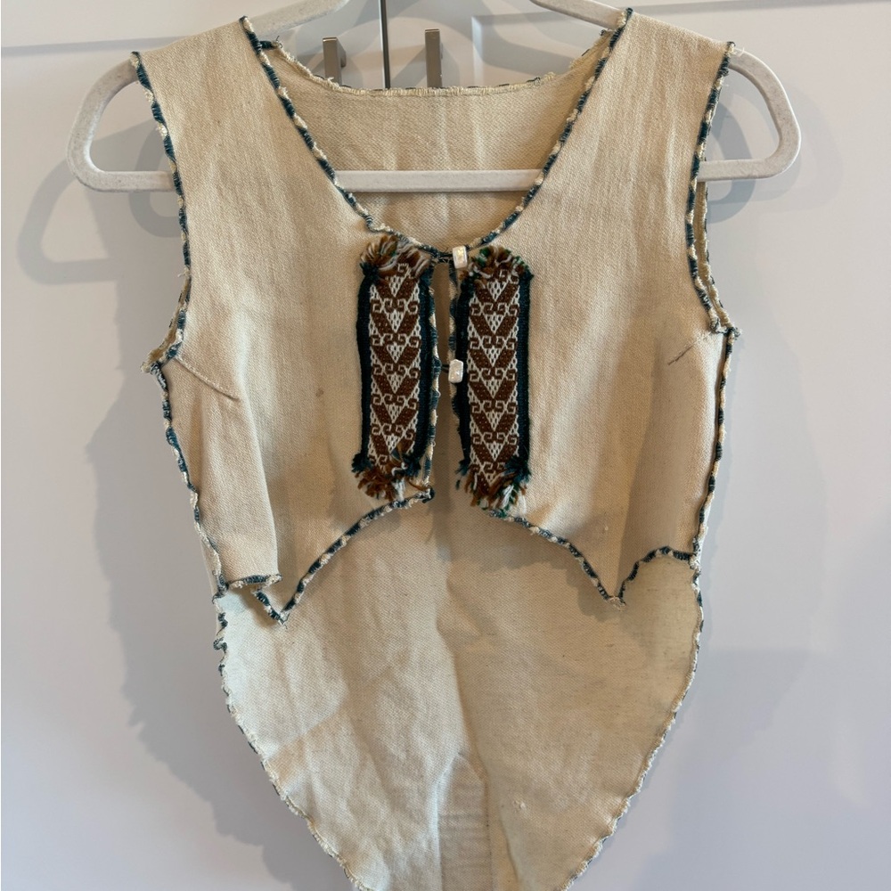 Stylish Cream Western Vest